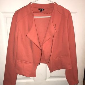 Cropped moto blazer size L